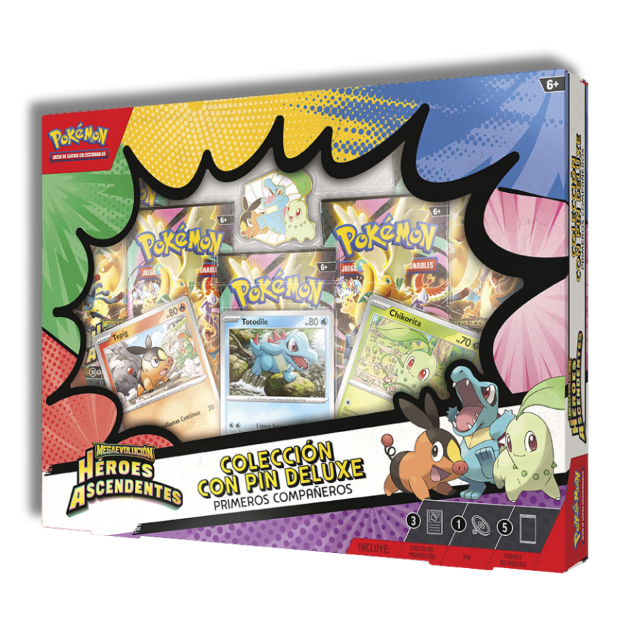 Colección con pin deluxe Primeros Compañeros Héroes Ascendentes - Español